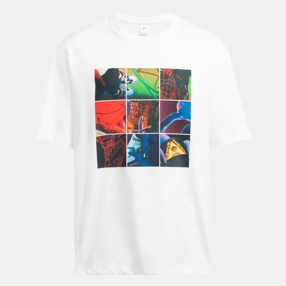 Reebok Above The Rim Collage Tee In White