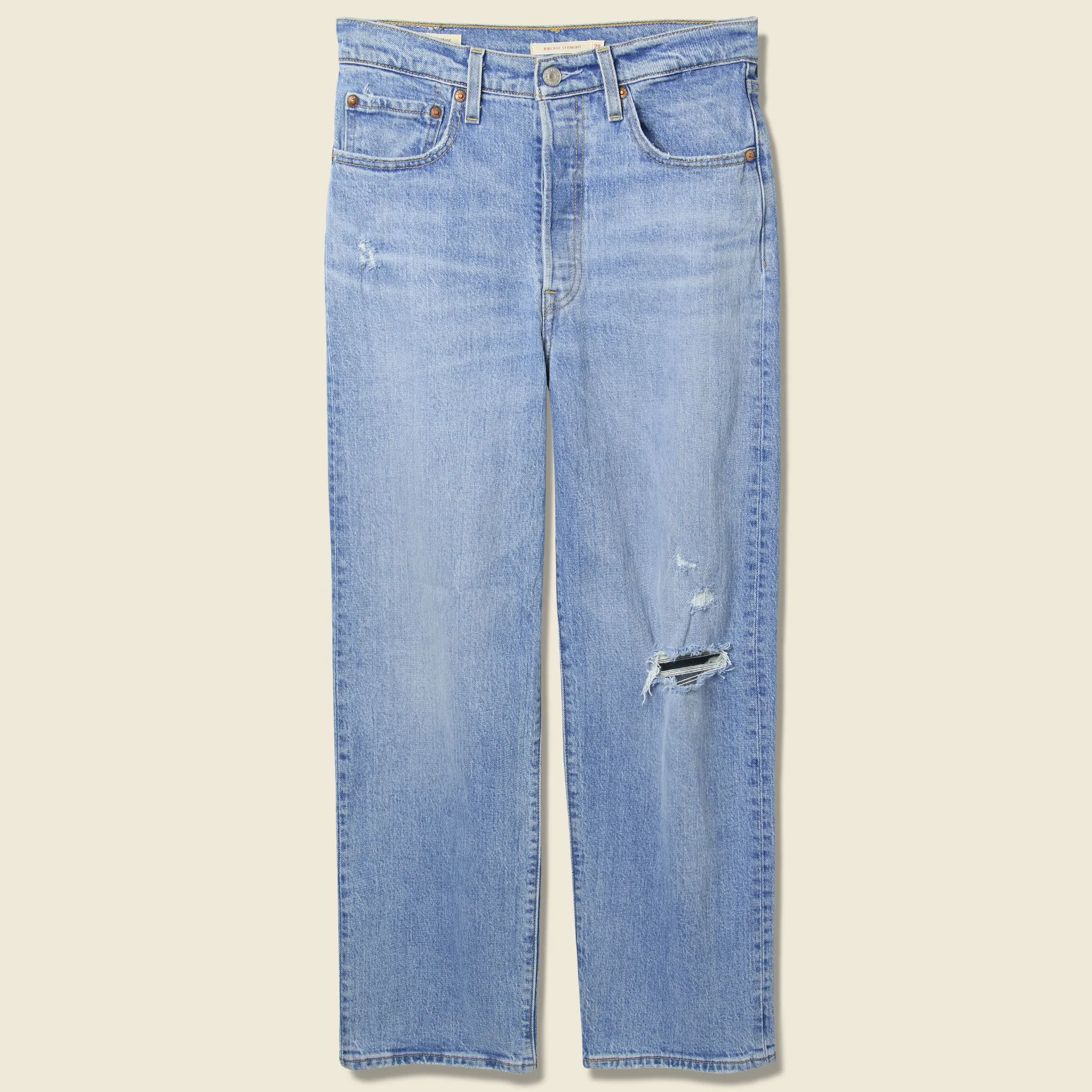 Ribcage Straight Ankle Jean - Tango Fade