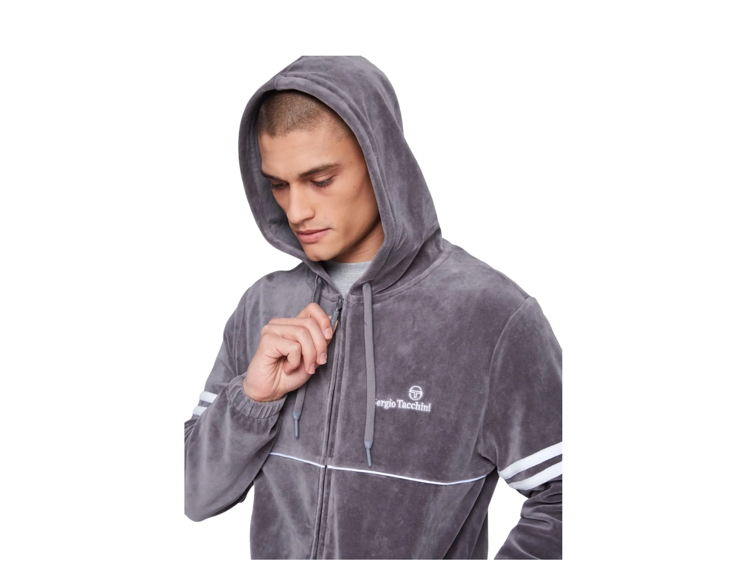 Sergio Tacchini Scopeto Full-Zip Velour Hoodie