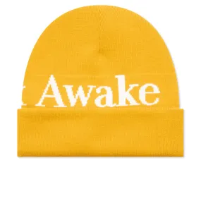 Serif Logo Beanie - Saffron