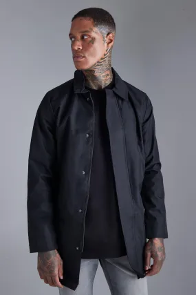 Smart Concealed Placket Mac | boohooMAN UK