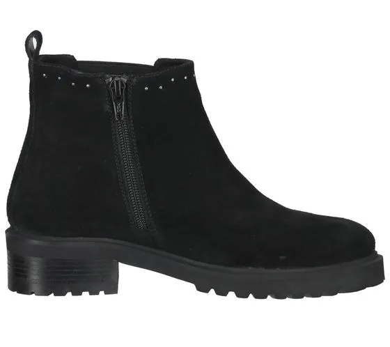 SPM Lano Bottines Chelsea en cuir véritable pour femme avec rivets SPM11000017 Marron ou noir