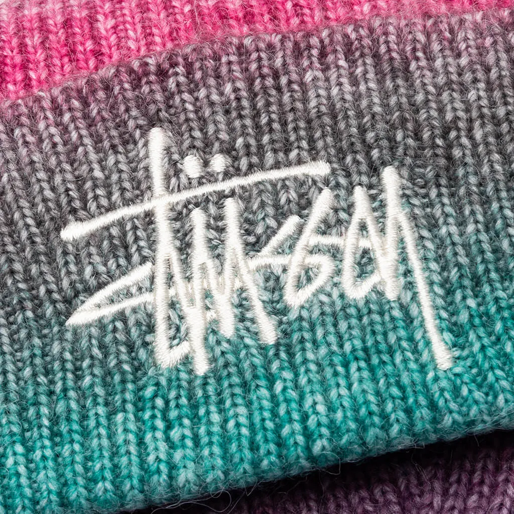 Spray Stripe Cuff Beanie - Teal Multi