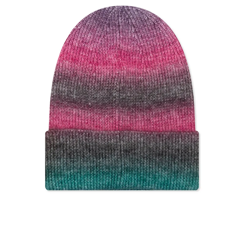 Spray Stripe Cuff Beanie - Teal Multi