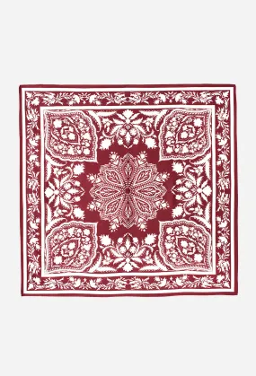 Stella Forest GISELE BURGUNDY PRINTED SQUARE SCARF