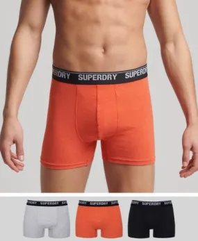 Superdry Boxers Triple Pack Black / Orange / Grey