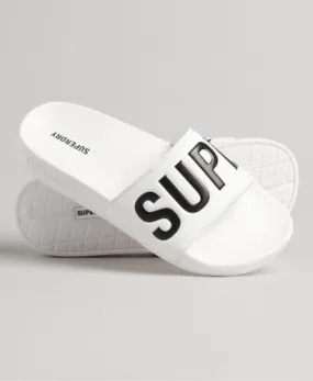 Superdry Core Vegan Pool Slides Optic White / Black