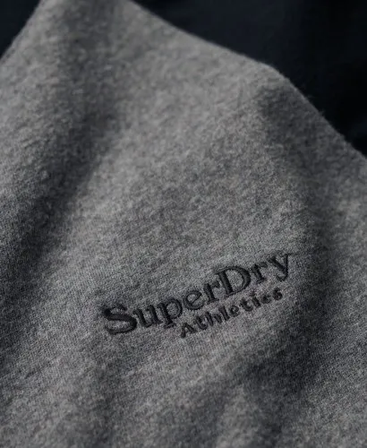 Superdry Essential Logo Baseball T-Shirt Rich Charcoal Marl / Black