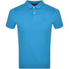 Superdry Essential Logo Neon Polo T Shirt Blue