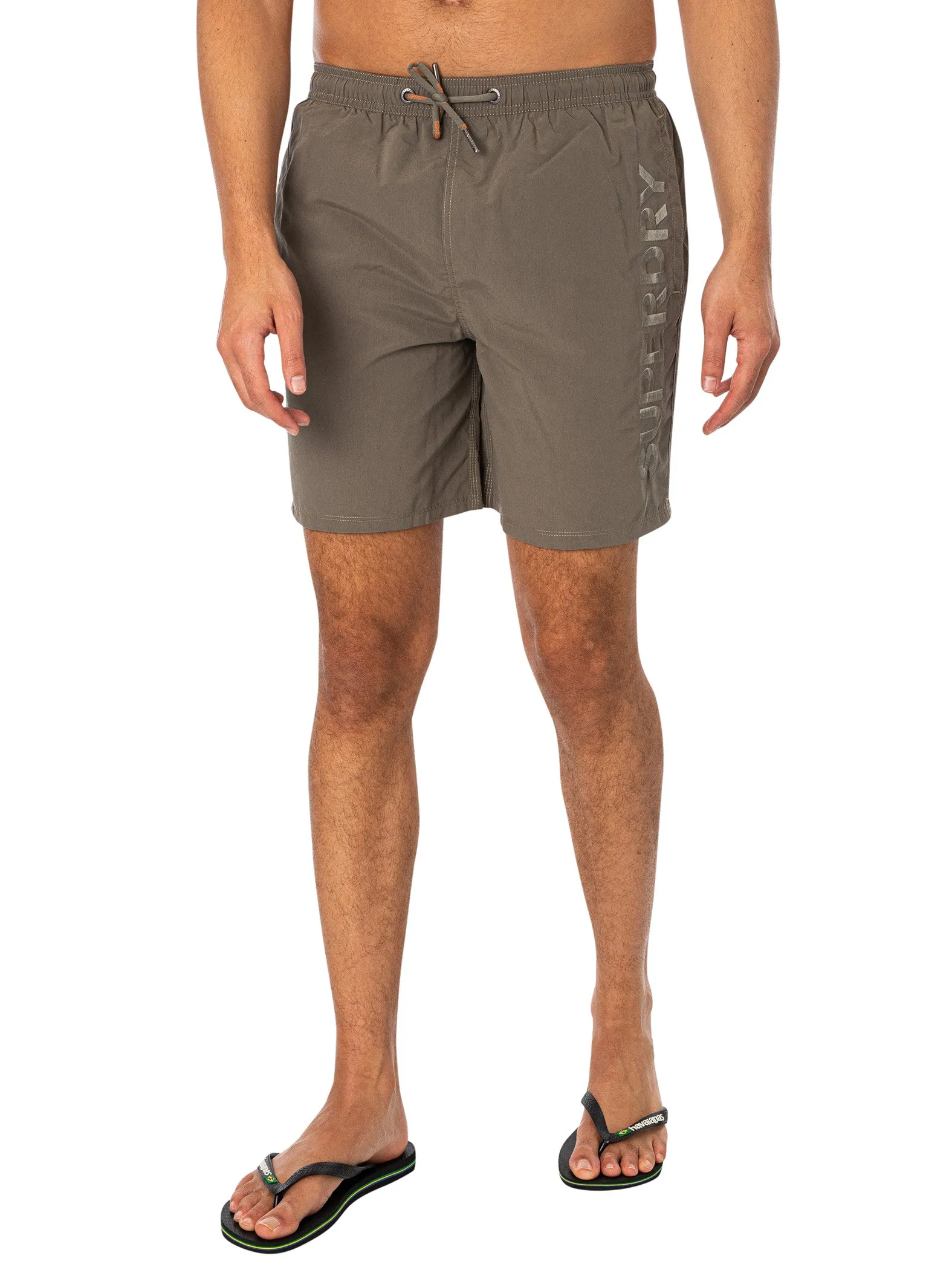 Superdry Premium EMB 17 Swim Shorts - Light Khaki Green