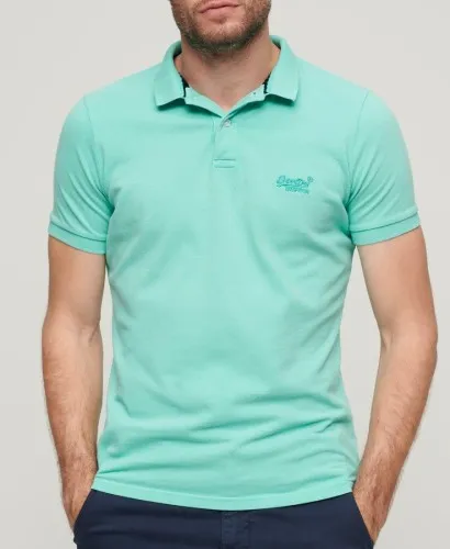 Superdry Venitage Destroy Polo Shirt Aruba Aqua