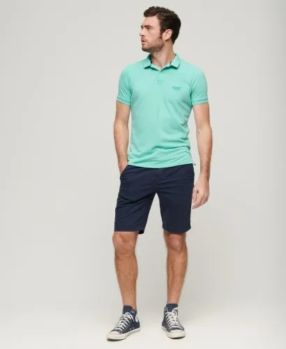 Superdry Venitage Destroy Polo Shirt Aruba Aqua