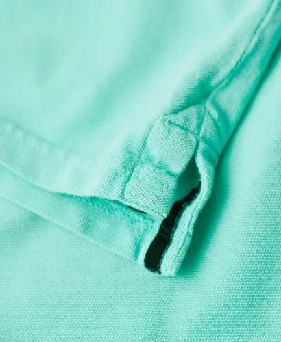 Superdry Venitage Destroy Polo Shirt Aruba Aqua