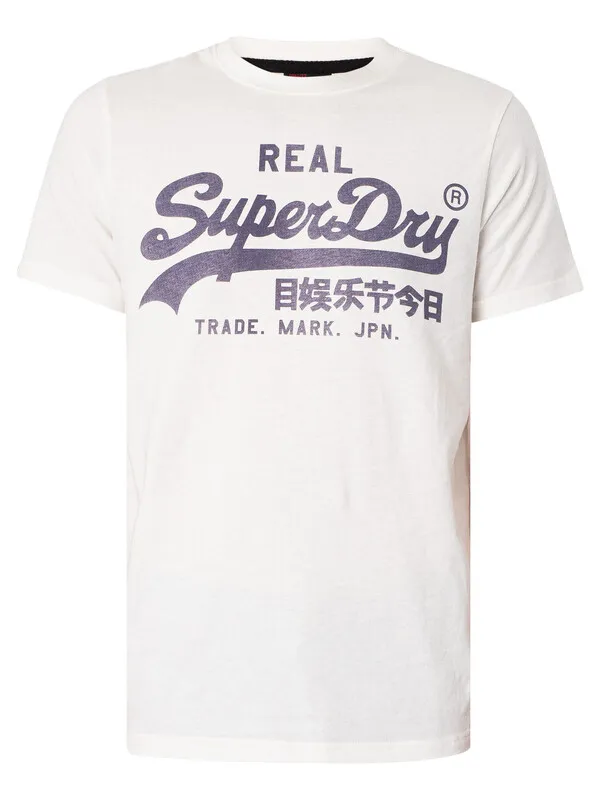 Superdry Vintage Logo T-Shirt - Ecru