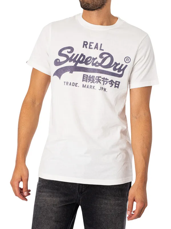 Superdry Vintage Logo T-Shirt - Ecru