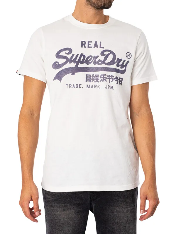 Superdry Vintage Logo T-Shirt - Ecru