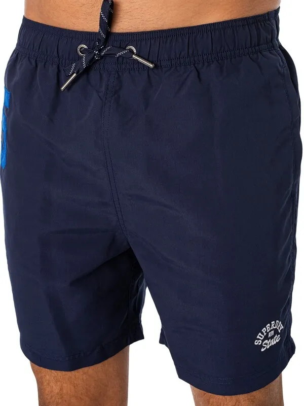 Superdry Vintage Polo 17 Swim Shorts - Richest Navy