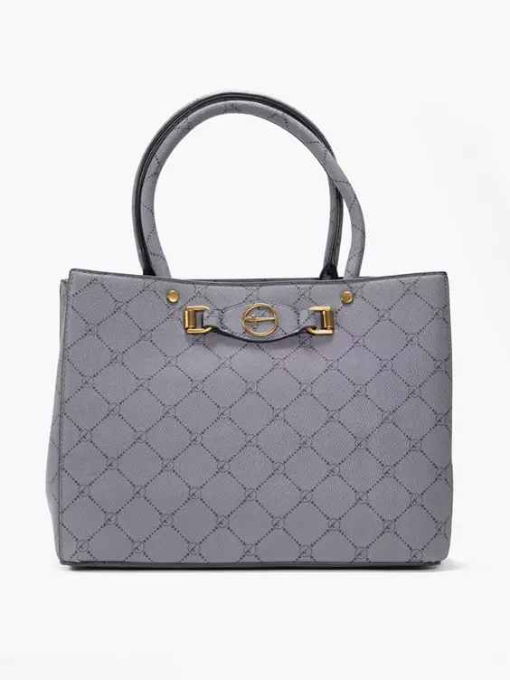 Tamaris  Tamaris Dark Grey Buckle Monogram Bag