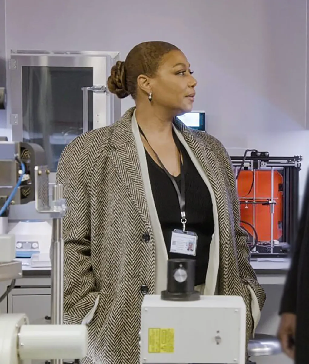 The Equalizer Queen Latifah Herringbone Coat | Robyn McCall Coat | TLC UK