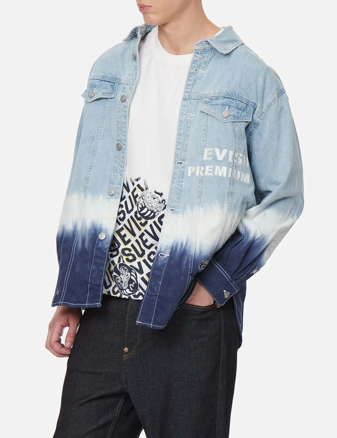 Tie-dye Denim Shirt Jacket