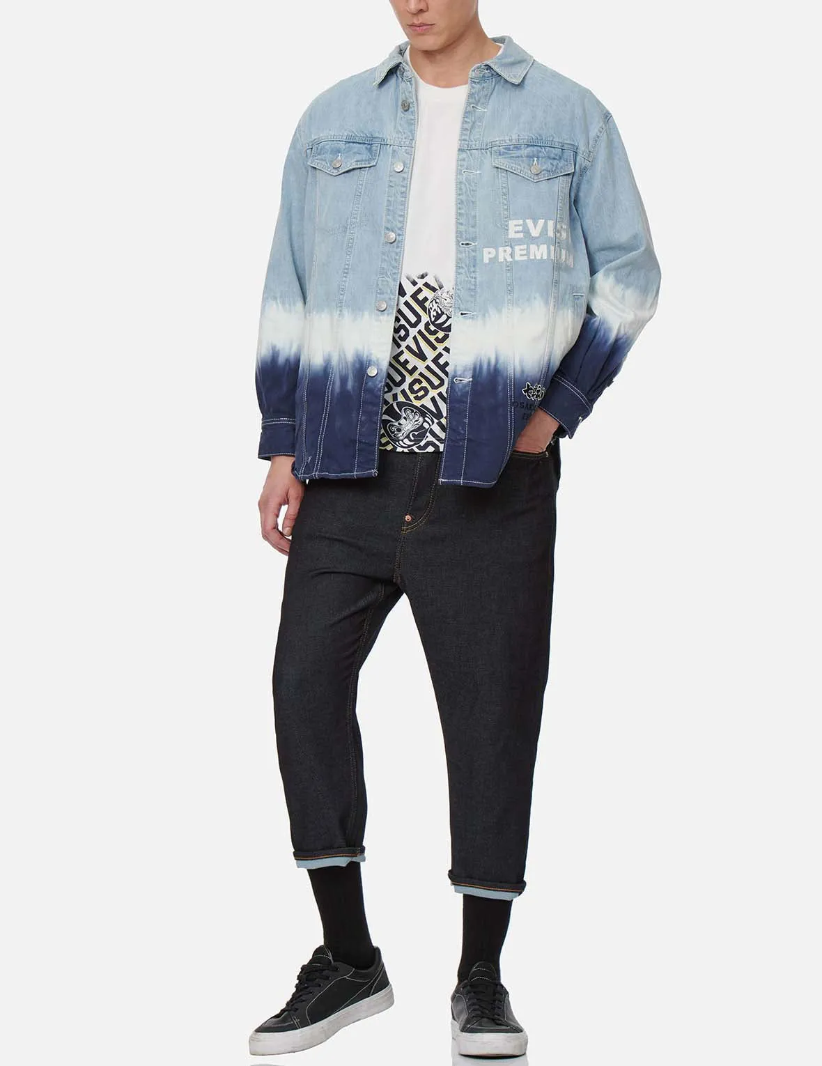 Tie-dye Denim Shirt Jacket