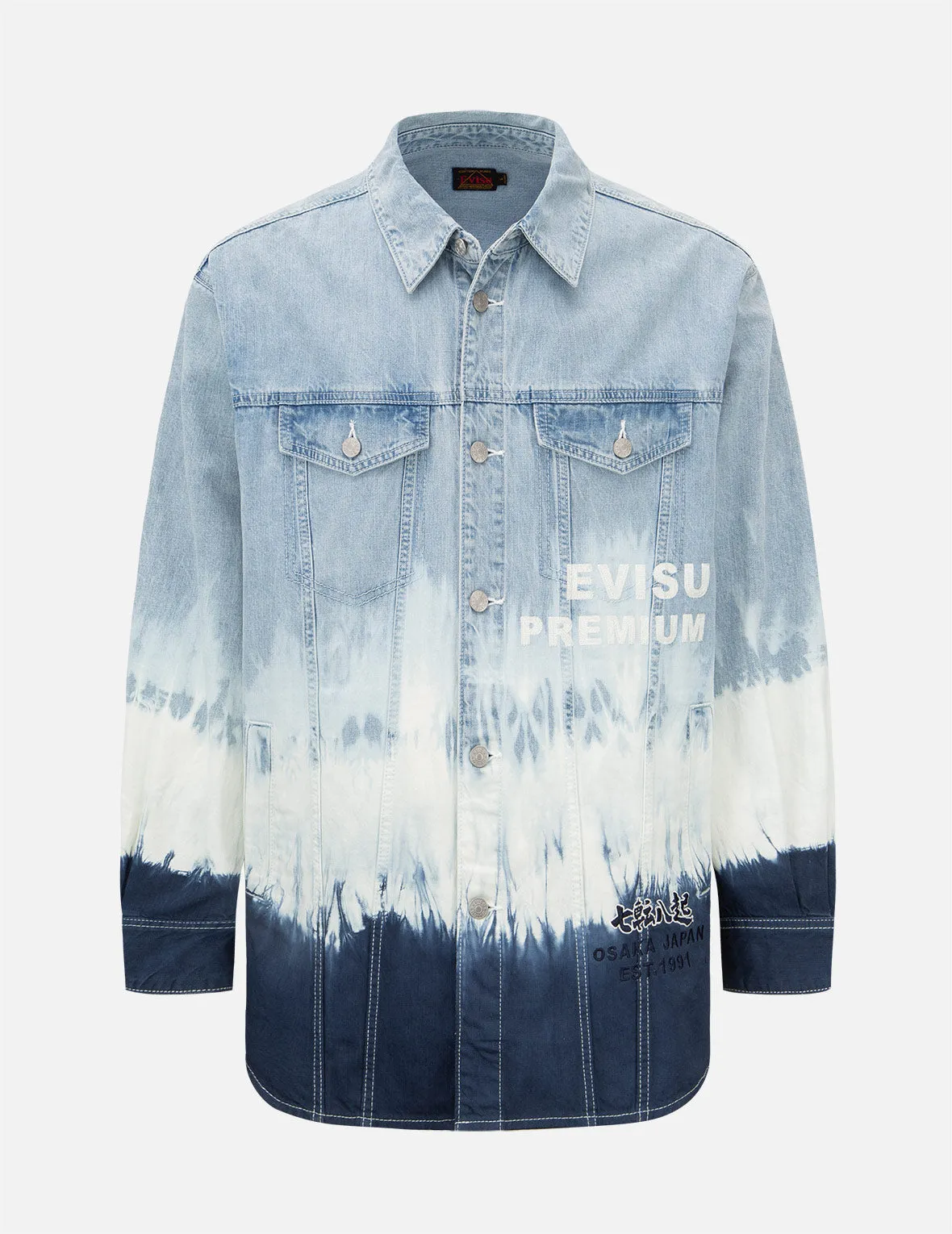 Tie-dye Denim Shirt Jacket