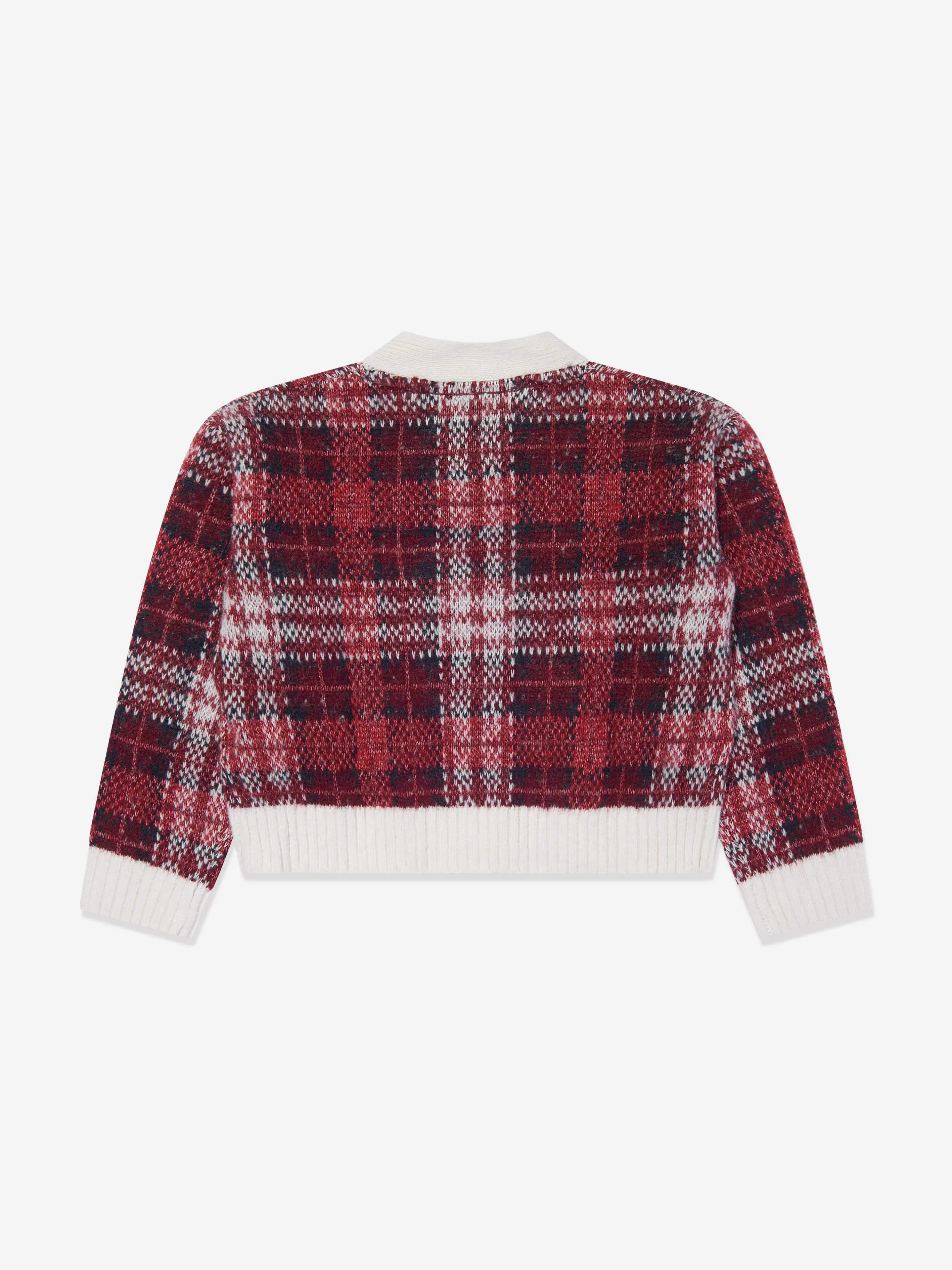 Tommy Hilfiger Girls Tartan Cardigan in Red