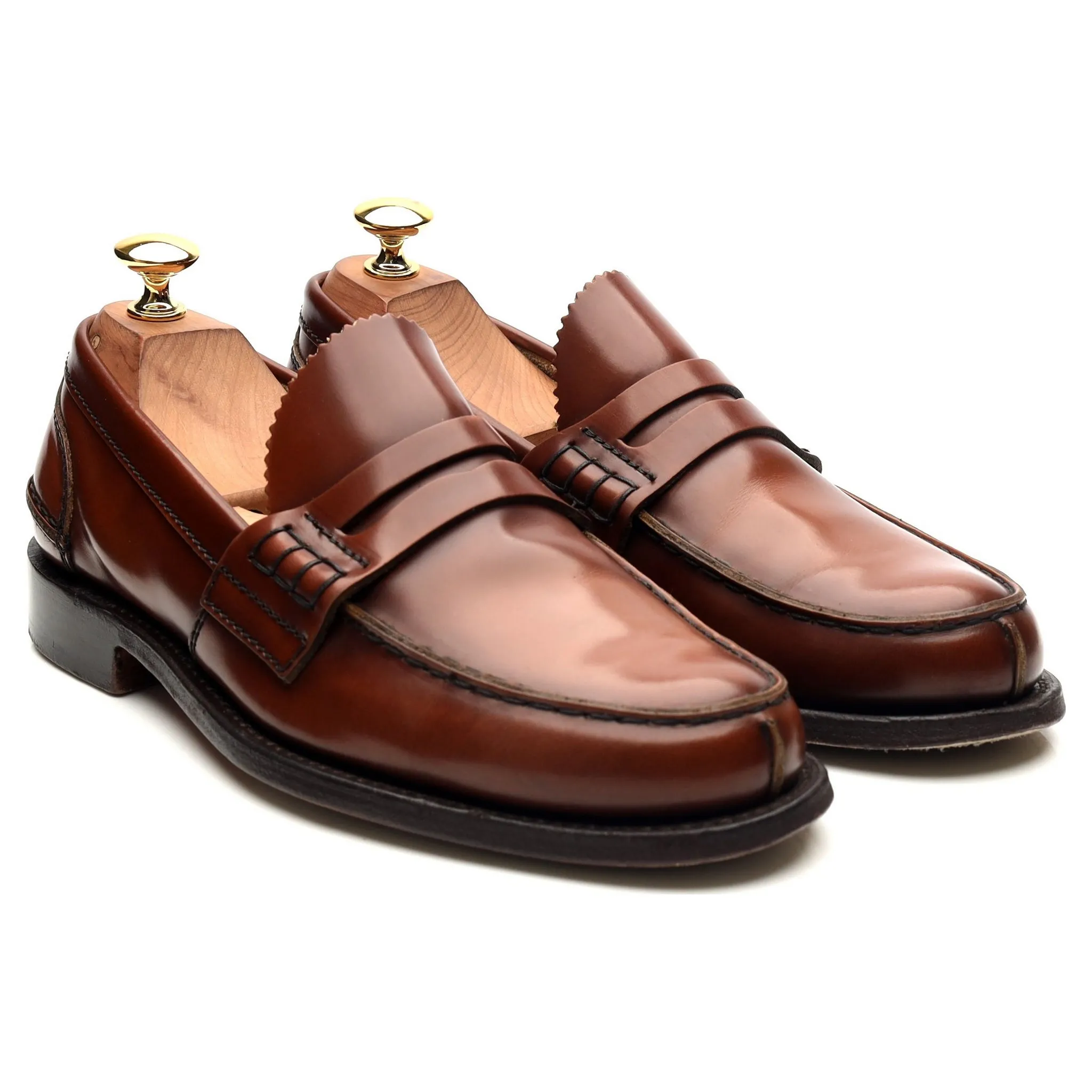 'Tunbridge' Brown Leather Loafers UK 6 G