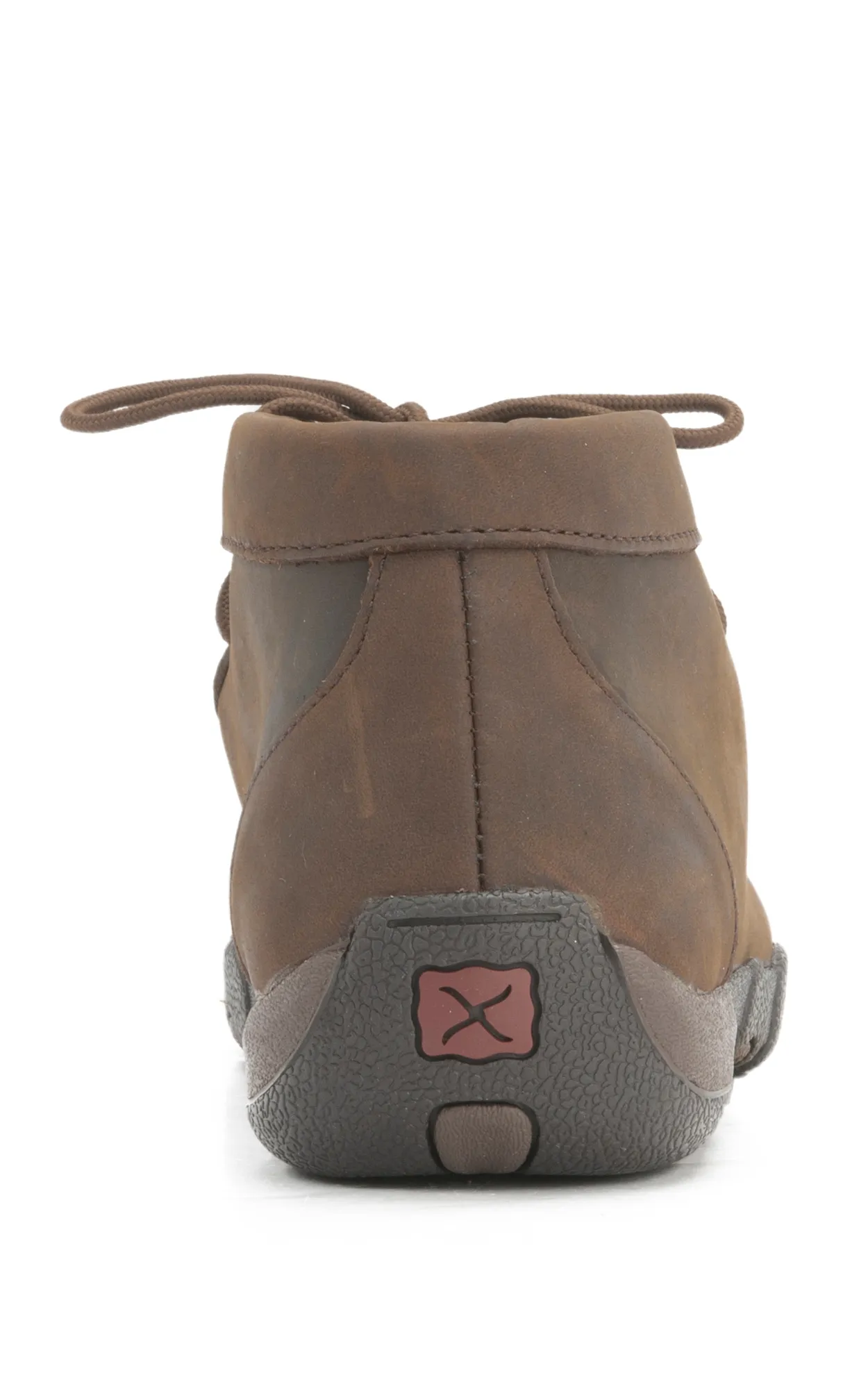 Twisted X Women's Distressed Brown Chukka Driving Moc Steel Toe Work Shoe