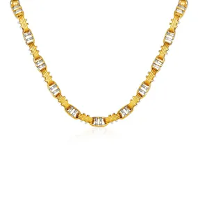 Two-Bar Mariner Link Necklace in 14k Two-Tone Goldrx08102-22-rx08102-22