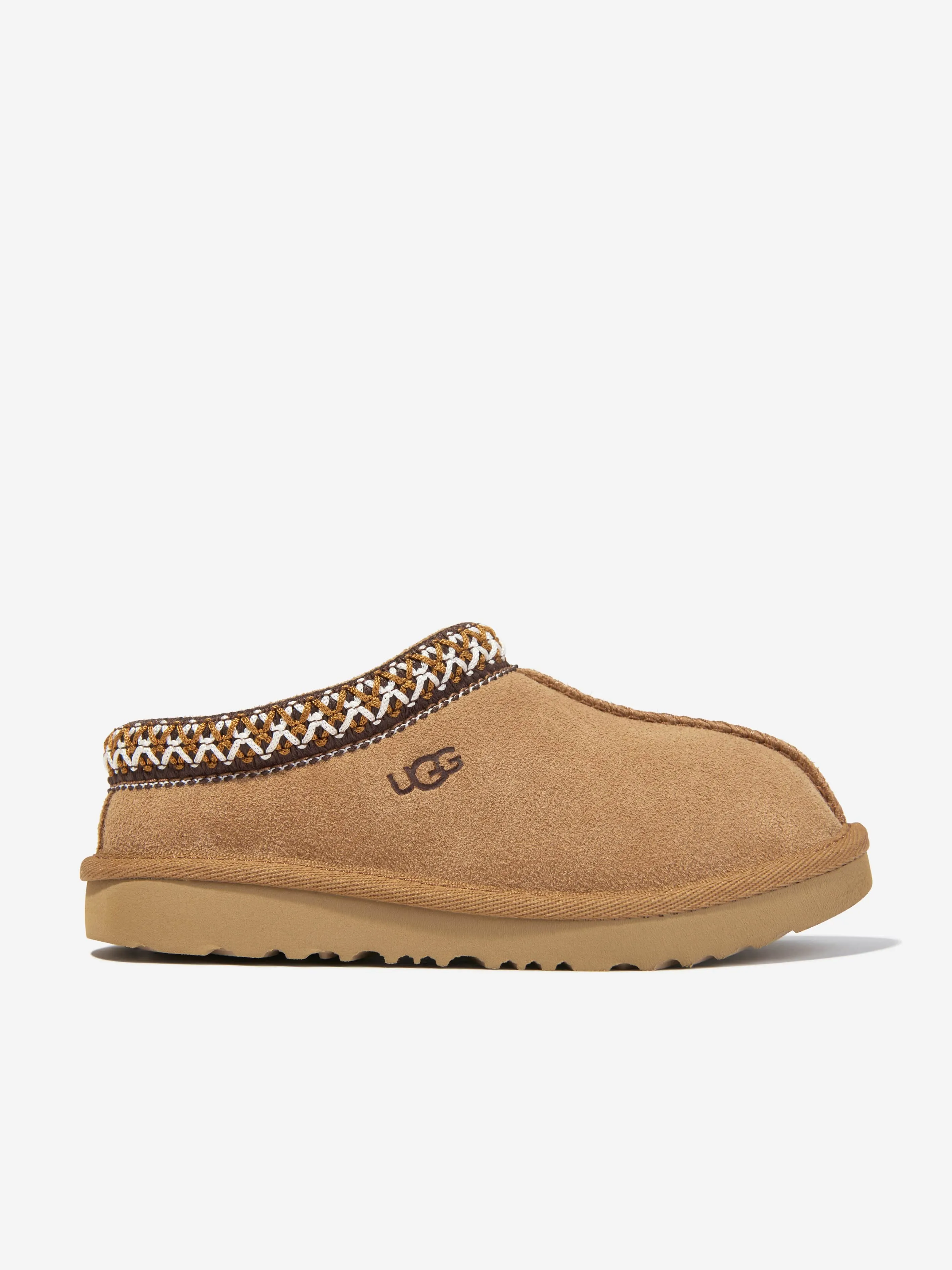 UGG Kids Suede Tasman II Slippers in Chestnut