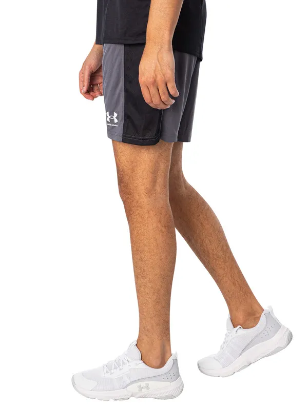 Under Armour Challenger Knit Shorts - Castlerock/White