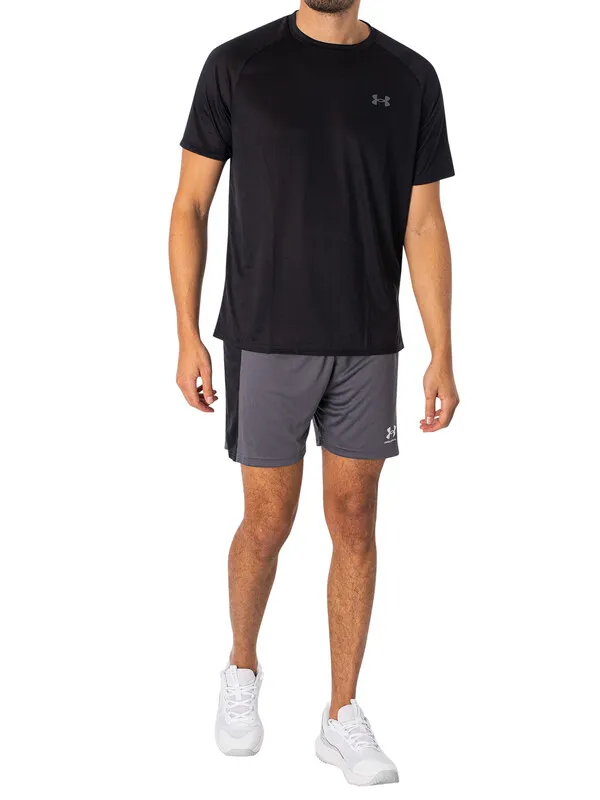 Under Armour Challenger Knit Shorts - Castlerock/White