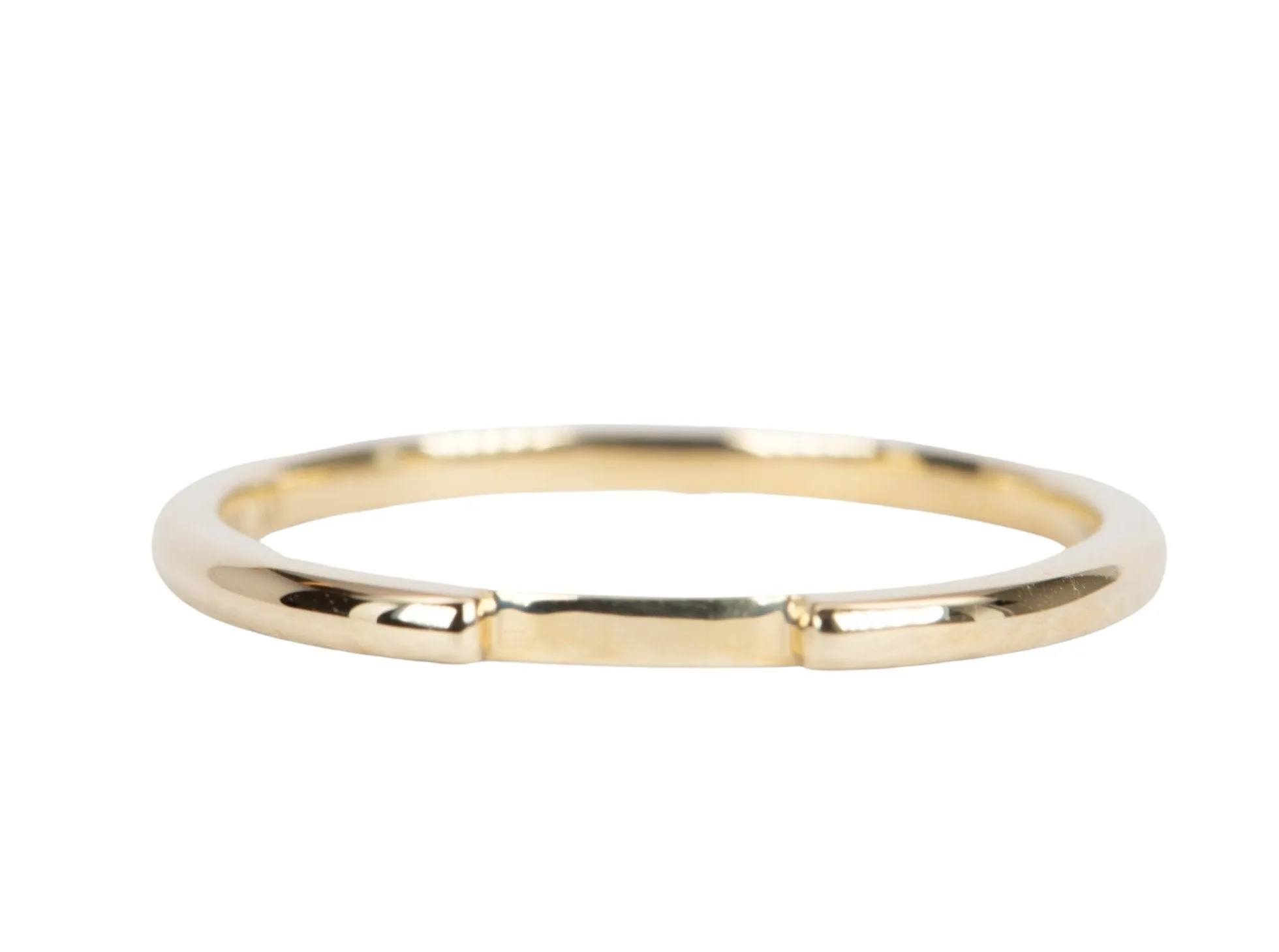 Unique Spacer Bar Wedding Band 14K 18K Gold AD2080G