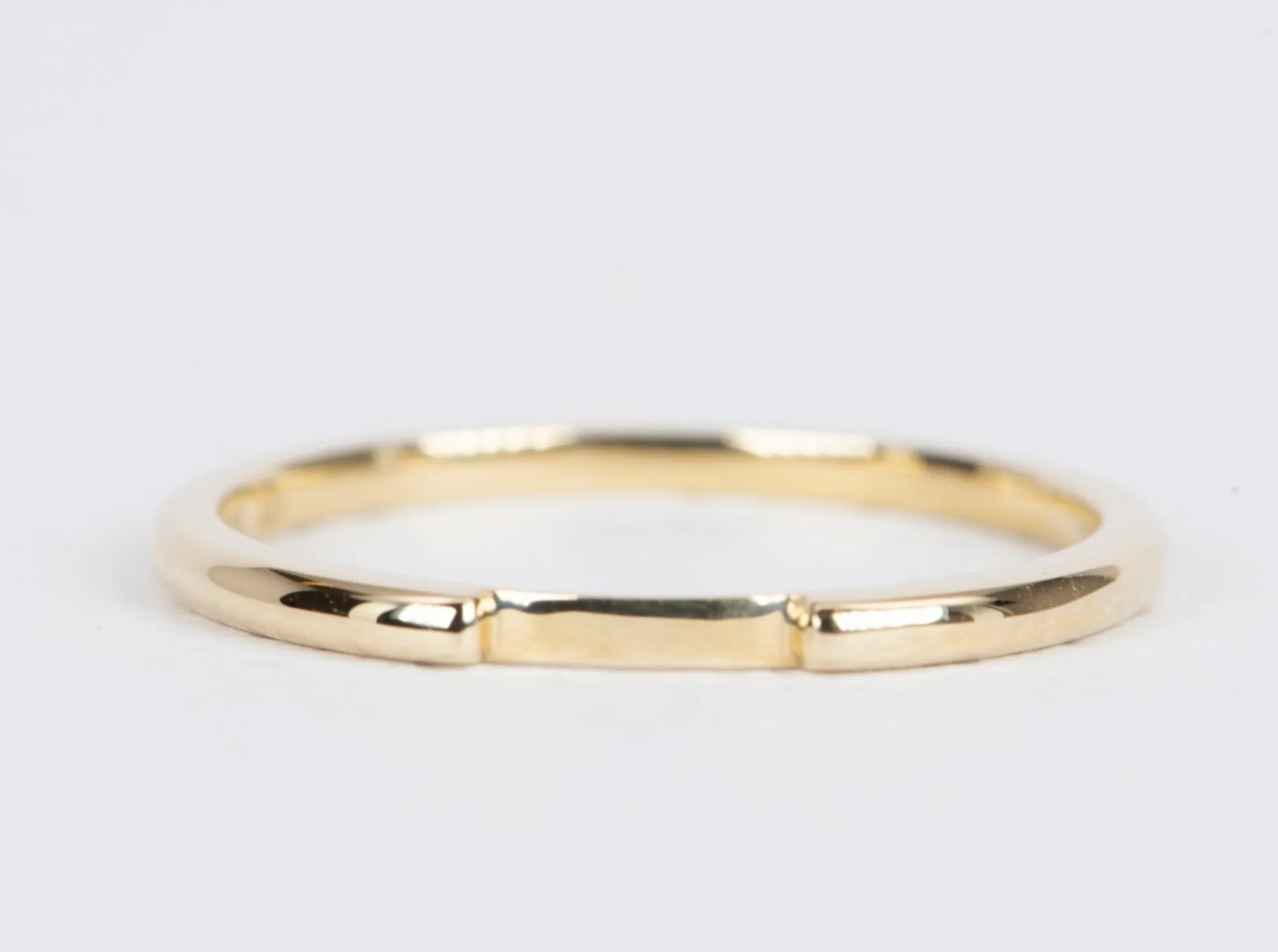 Unique Spacer Bar Wedding Band 14K 18K Gold AD2080G