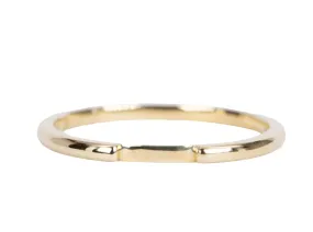 Unique Spacer Bar Wedding Band 14K 18K Gold AD2080G