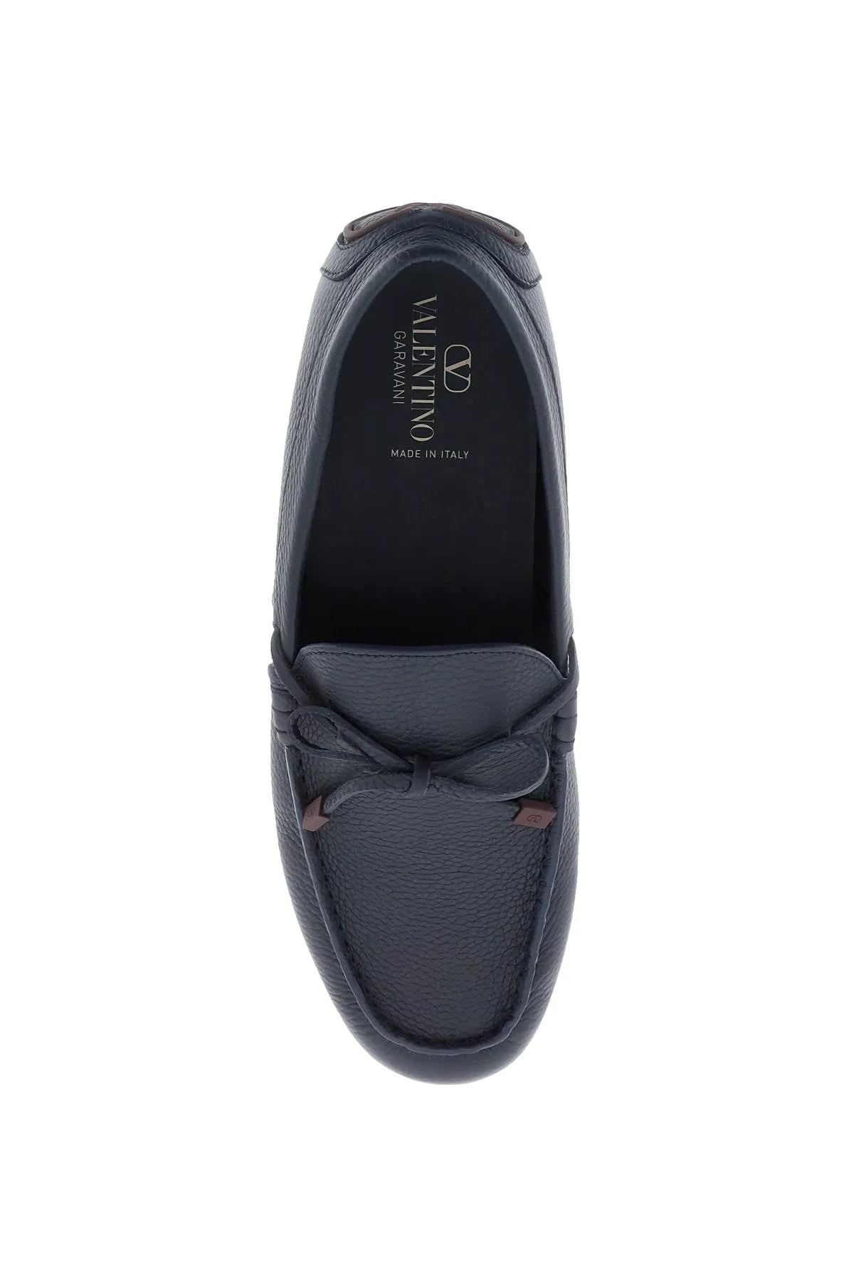 Valentino garavani leather loafers with bow 4Y2S0H19LDL MARINE RUBIN