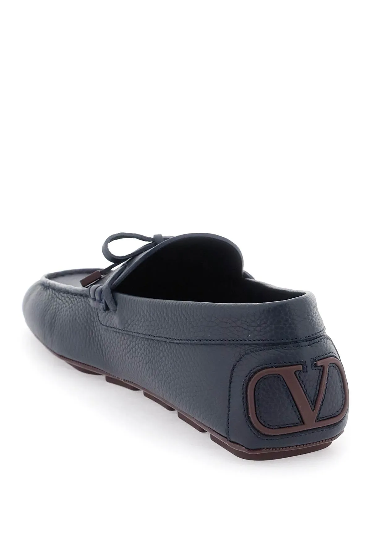 Valentino garavani leather loafers with bow 4Y2S0H19LDL MARINE RUBIN