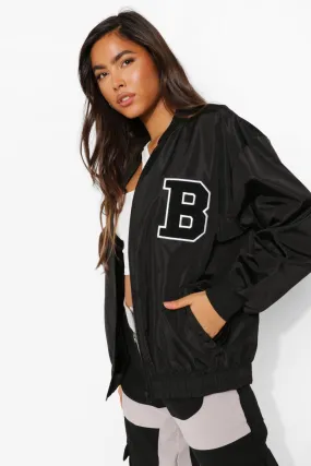 Varsity Oversized Bomber Jacket