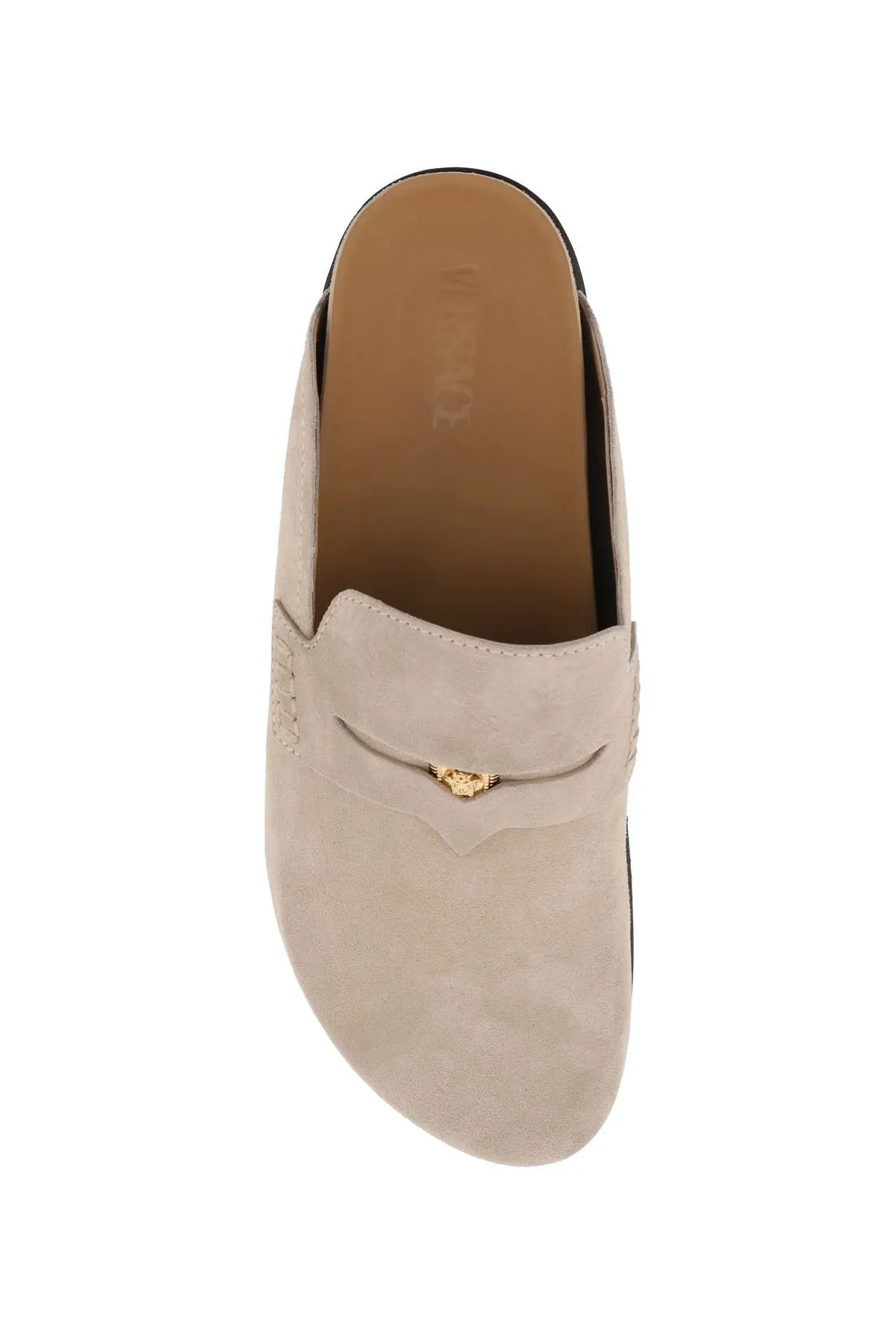 Versace Medusa Clogs   Beige