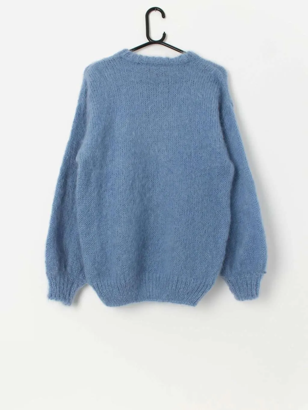 Vintage blue cat cardigan mohair jumper by The Gold Label Designer Collection – Medium