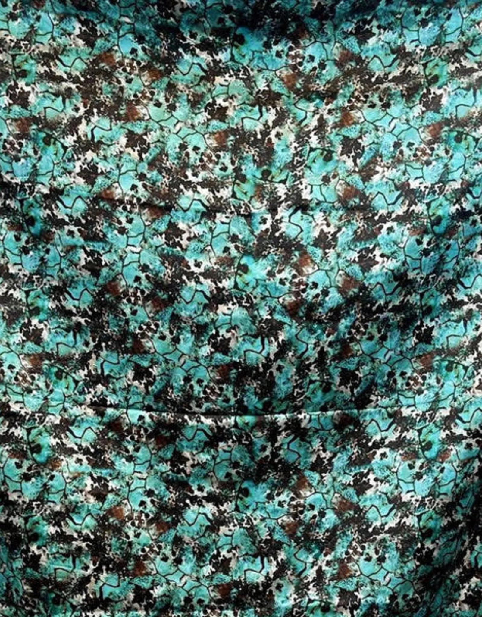 Wild Rag 36x36 Turquoise Cow Town 100% Silk