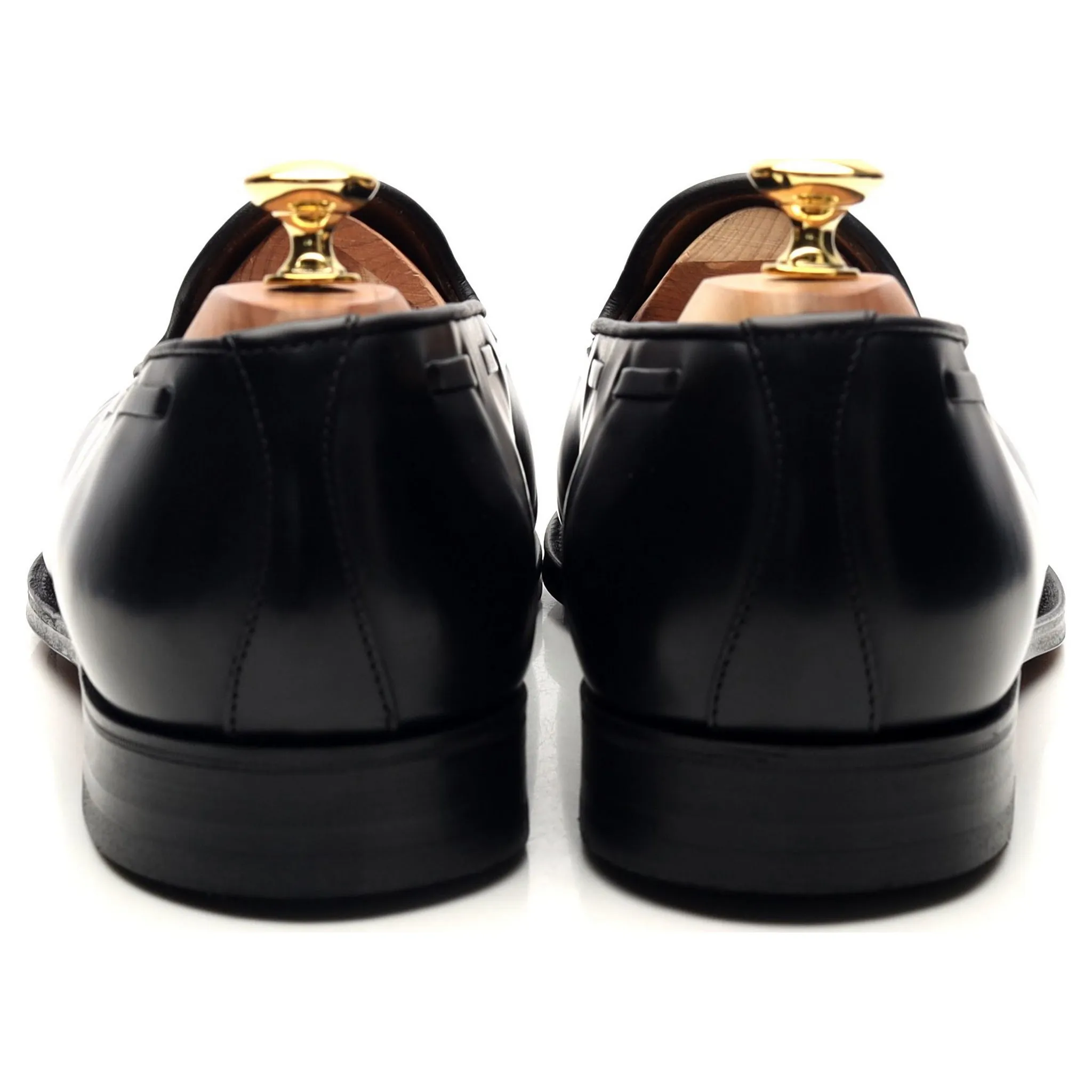 'Windsor' Black Leather Tassel Loafers UK 11 EX