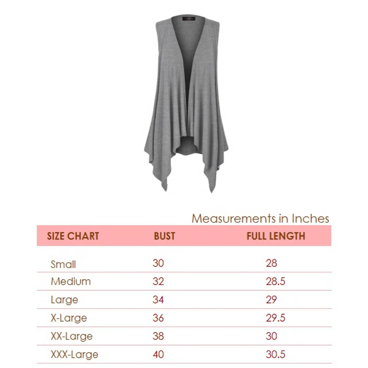 Women's Lightweight Sleeveless Solid Open-Front Drape Vest Cardigan