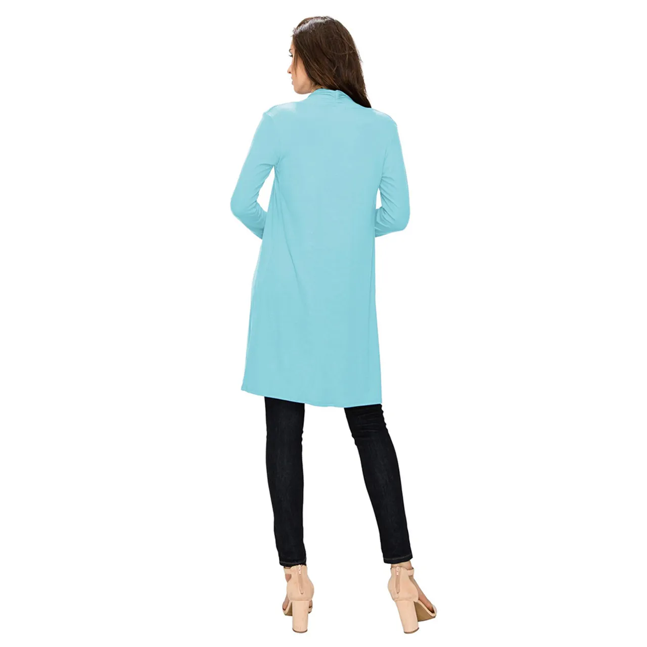 Women's Long Sleeve Open Front Long Cardigan