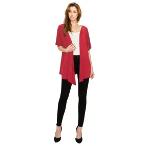 Women's Short Sleeve Open-Front Loose Kimono-Style Cardigan