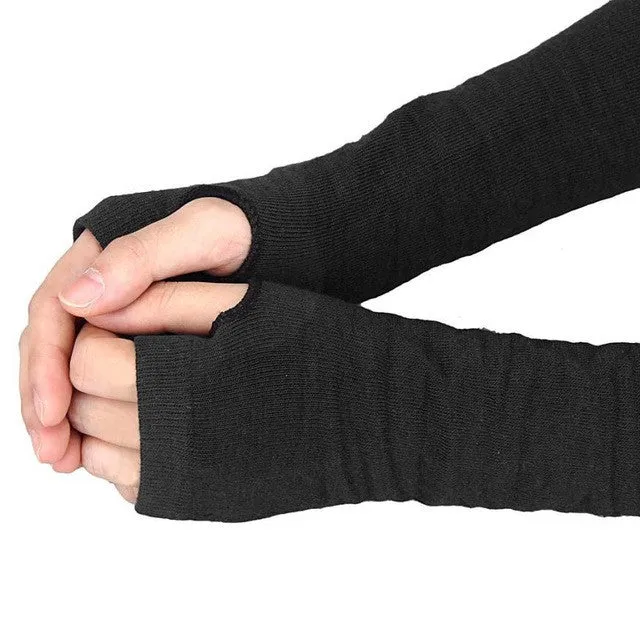 womens fashions  Wrist Gloves Arm Hand Warmer With Knitted Long Fingerless Gloves Mitten La signora Guanti invernali GS