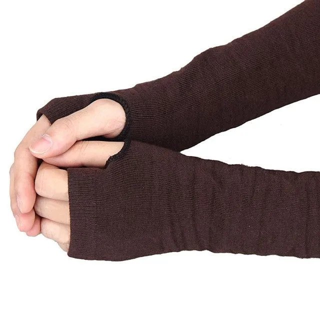 womens fashions  Wrist Gloves Arm Hand Warmer With Knitted Long Fingerless Gloves Mitten La signora Guanti invernali GS