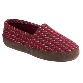  Women’s Textured Moccasins Slipper in Garnet  