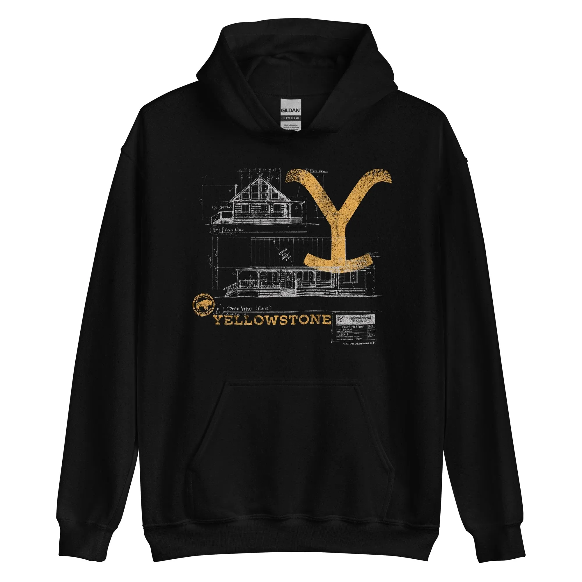 Yellowstone Blueprint Rip's House Hoodie